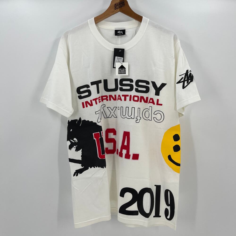 Cactus Plant Flea Market CPFM x Stussy International USA 2019 Tee in White M